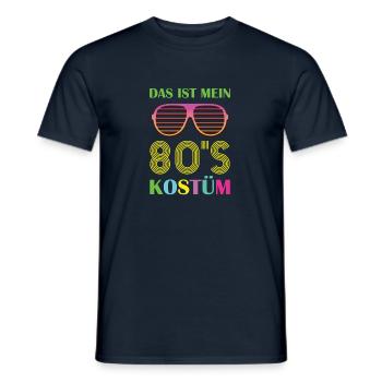 80er Jahre Party Kostüm Retro Geschenk Vintage - Männer T-Shirt - Navy - Vorne - AI Model Male 178 light (178cm)