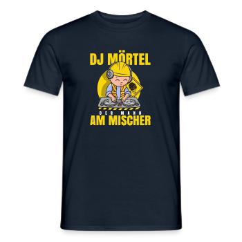 Maurer Bauarbeiter Geschenk DJ Mörtel Baustellen - Männer T-Shirt - Navy - Vorne - AI Model Male 178 light (178cm)