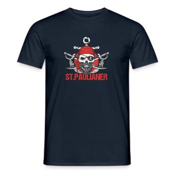 St. Paulaner Hamburg Fan St Pauli Fußball Trikot - Männer T-Shirt - Navy - Vorne - AI Model Male 178 light (178cm)