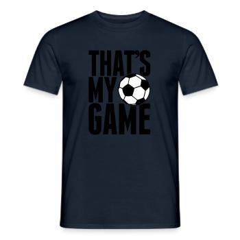 that's my game - soccer - T-shirt homme - marine - Devant - AI Model Male 178 light (178cm)