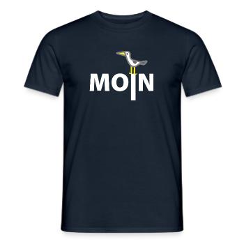 Nordsee Möwe- Moin - Männer T-Shirt - Navy - Vorne - AI Model Male 178 light (178cm)