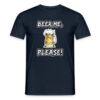 Beer Shirt - Men's T-Shirt - navy - Front - AI Model Male 178 light (178cm)