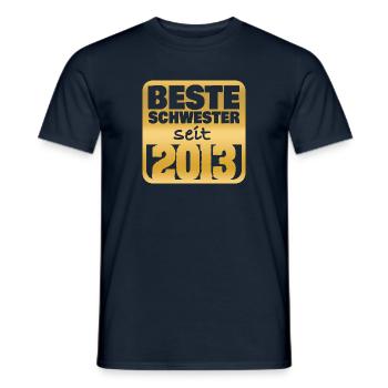 Né en 2013 - T-shirt homme - marine - Devant - AI Model Male 178 light (178cm)