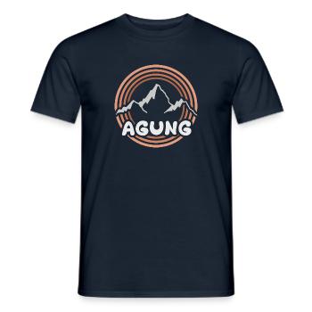 Agung als Berg - Männer T-Shirt - Navy - Vorne - AI Model Male 178 light (178cm)
