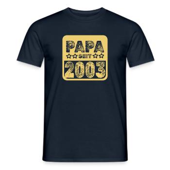 Papa 2003 - Men's T-Shirt - navy - Front - AI Model Male 178 light (178cm)