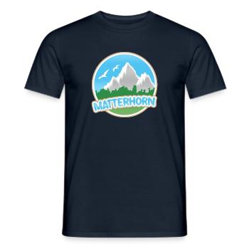Matterhorn - Men's T-Shirt - navy - Front - AI Model Male 178 light (178cm)