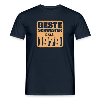 Schwesterchen 1979 - Männer T-Shirt - Navy - Vorne - AI Model Male 178 light (178cm)