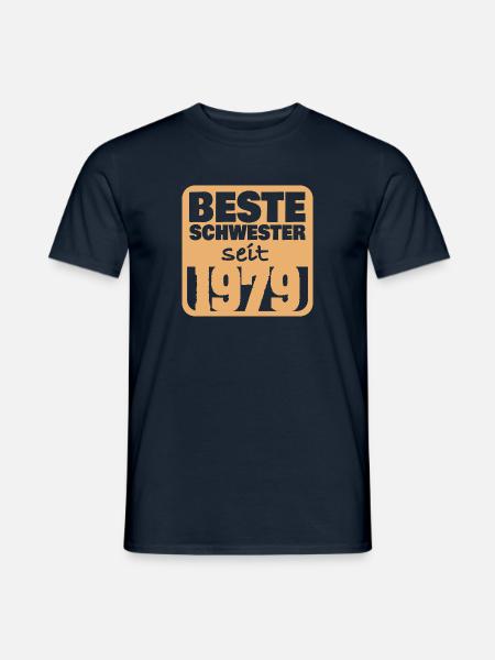 Schwesterchen 1979 - Männer T-Shirt - Navy