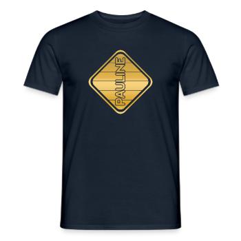 Prénom Pauline - T-shirt homme - marine - Devant - AI Model Male 178 light (178cm)