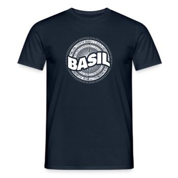 Geschenkidee Basil - Männer T-Shirt - Navy - Vorne - AI Model Male 178 light (178cm)