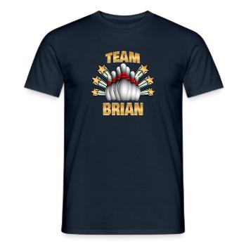 Bowling Brian - Men's T-Shirt - navy - Front - AI Model Male 178 light (178cm)