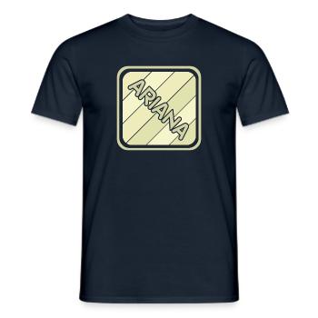 Mädchenname Ariana - Männer T-Shirt - Navy - Vorne - AI Model Male 178 light (178cm)