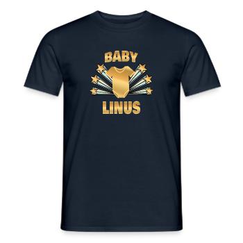 Gift for Linus - Men's T-Shirt - navy - Front - AI Model Male 178 light (178cm)