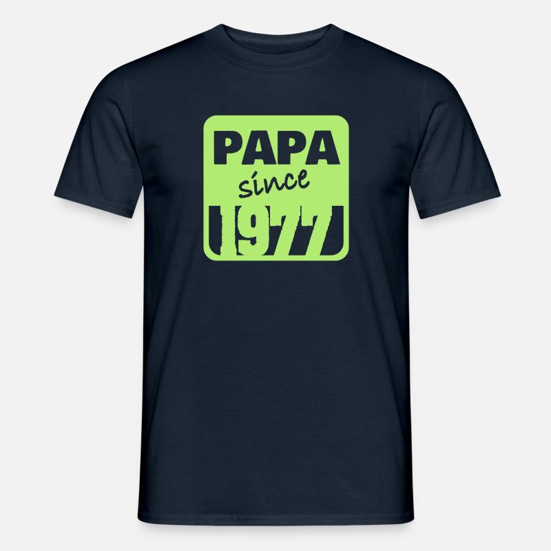 Papa 1977 - Männer T-Shirt - Navy