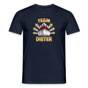 Bowling Dieter - Männer T-Shirt - Navy - Vorne - AI Model Male 178 light (178cm)