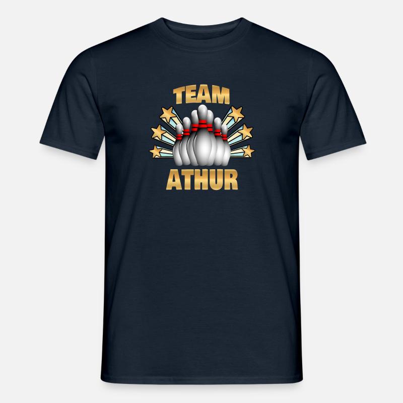 Bowling Athur - Männer T-Shirt - Navy