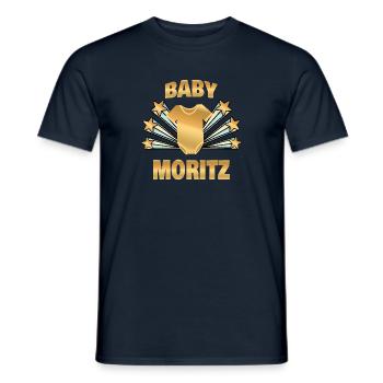 Moritz comme naissance - T-shirt homme - marine - Devant - AI Model Male 178 light (178cm)