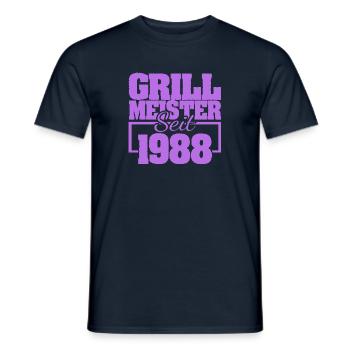 Grillen 1988 - Männer T-Shirt - Navy - Vorne - AI Model Male 178 light (178cm)