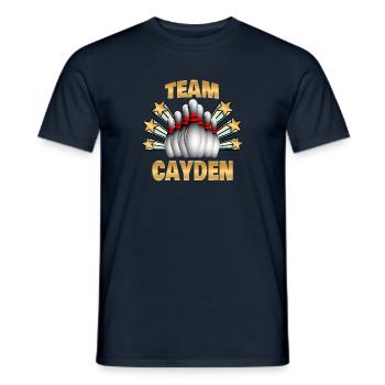 Bowling Cayden - Männer T-Shirt - Navy - Vorne - AI Model Male 178 light (178cm)