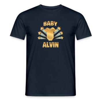 Geburt Alvin - Männer T-Shirt - Navy - Vorne - AI Model Male 178 light (178cm)
