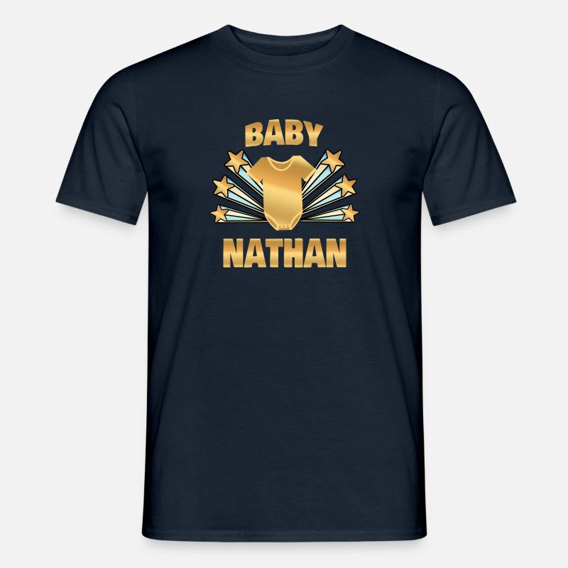 Nathan als Geburt - Männer T-Shirt - Navy
