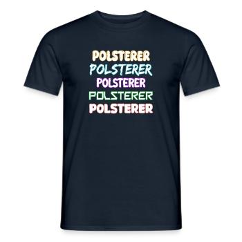 Job Upholsterer - Men's T-Shirt - navy - Front - AI Model Male 178 light (178cm)