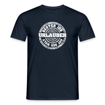 Cadeau pour les vacanciers - T-shirt homme - marine - Devant - AI Model Male 178 light (178cm)