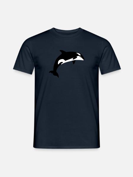 Wal - Männer T-Shirt - Navy