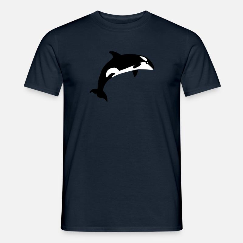 Wal - Männer T-Shirt - Navy
