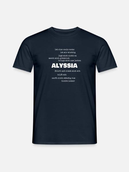 Spruch Alyssia - Männer T-Shirt - Navy