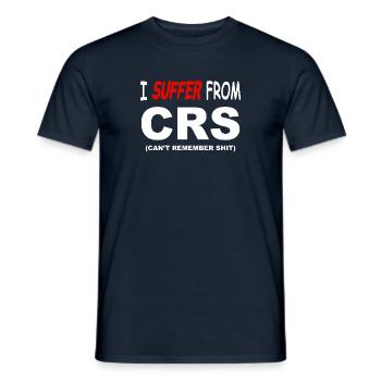 Je souffre de CRS - Je ne me souviens pas de la merde - T-shirt homme - marine - Devant - AI Model Male 178 light (178cm)