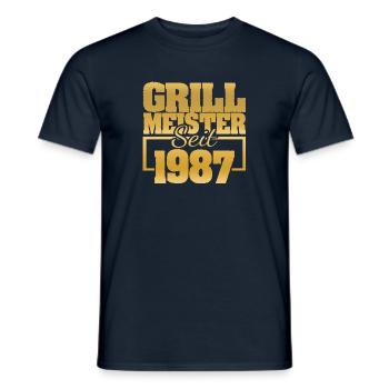 Grillen 1987 - Männer T-Shirt - Navy - Vorne - AI Model Male 178 light (178cm)