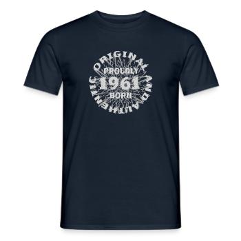 Emploi 1961 - T-shirt homme - marine - Devant - AI Model Male 178 light (178cm)