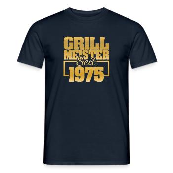 1975 - Männer T-Shirt - Navy - Vorne - AI Model Male 178 light (178cm)