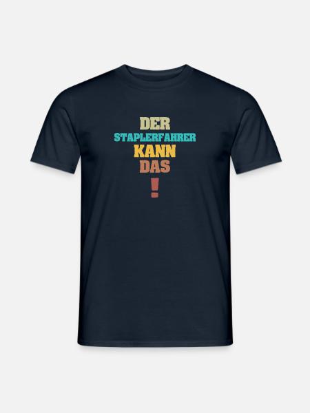 Funny Forklift Driver - Men's T-Shirt - navy