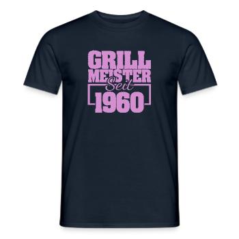 Barbecue 1960 - T-shirt homme - marine - Devant - AI Model Male 178 light (178cm)