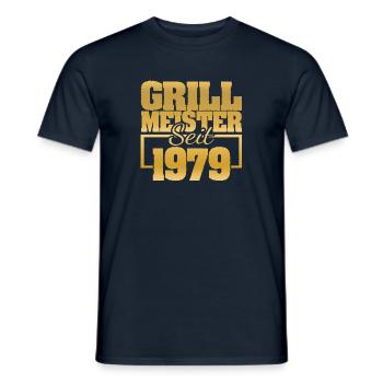 Grillinstructor 1979 - Männer T-Shirt - Navy - Vorne - AI Model Male 178 light (178cm)