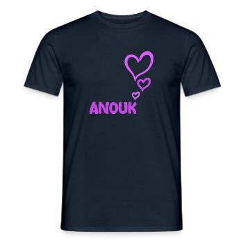 Geschenk für Anouk - Männer T-Shirt - Navy - Vorne - AI Model Male 178 light (178cm)