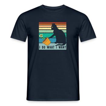 Cat I Do What I Want Cat Gift Cat Mom Cat - Men's T-Shirt - navy - Front - AI Model Male 178 light (178cm)
