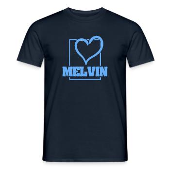 Marriage for Melvin Bachelor JGA - Men's T-Shirt - navy - Front - AI Model Male 178 light (178cm)