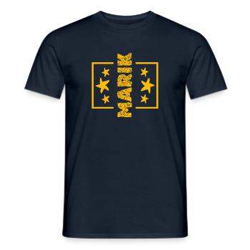 Anniversaire Marik - T-shirt homme - marine - Devant - AI Model Male 178 light (178cm)