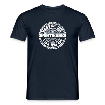 Job Physical Education Teacher - Men's T-Shirt - navy - Front - AI Model Male 178 light (178cm)