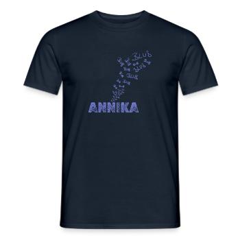 Annika - Männer T-Shirt - Navy - Vorne - AI Model Male 178 light (178cm)