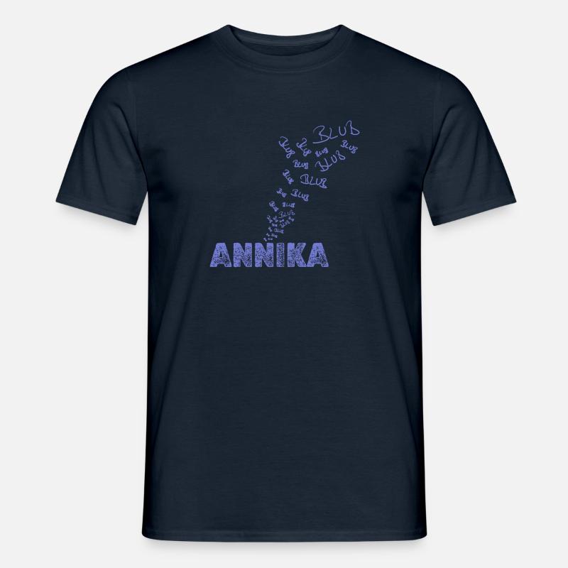 Annika - Männer T-Shirt - Navy