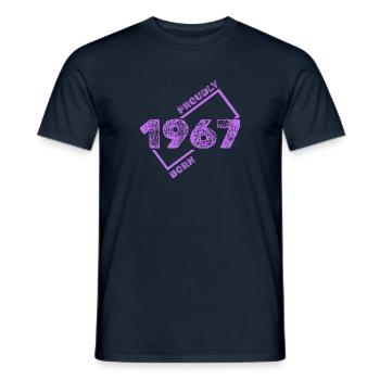 Geboren 1967 - Männer T-Shirt - Navy - Vorne - AI Model Male 178 light (178cm)