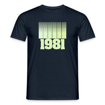 Jeu 1981 - T-shirt homme - marine - Devant - AI Model Male 178 light (178cm)