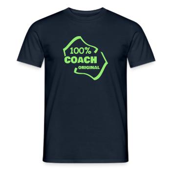 Coach as a profession - Men's T-Shirt - navy - Front - AI Model Male 178 light (178cm)