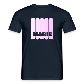 Marie - Männer T-Shirt - Navy - Vorne - AI Model Male 178 light (178cm)