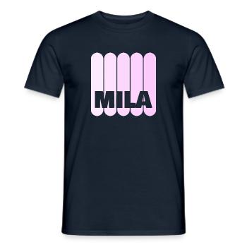 Mila - Männer T-Shirt - Navy - Vorne - AI Model Male 178 light (178cm)