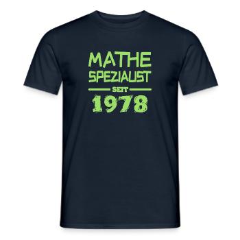 Mathespezialist 1978 - Männer T-Shirt - Navy - Vorne - AI Model Male 178 light (178cm)